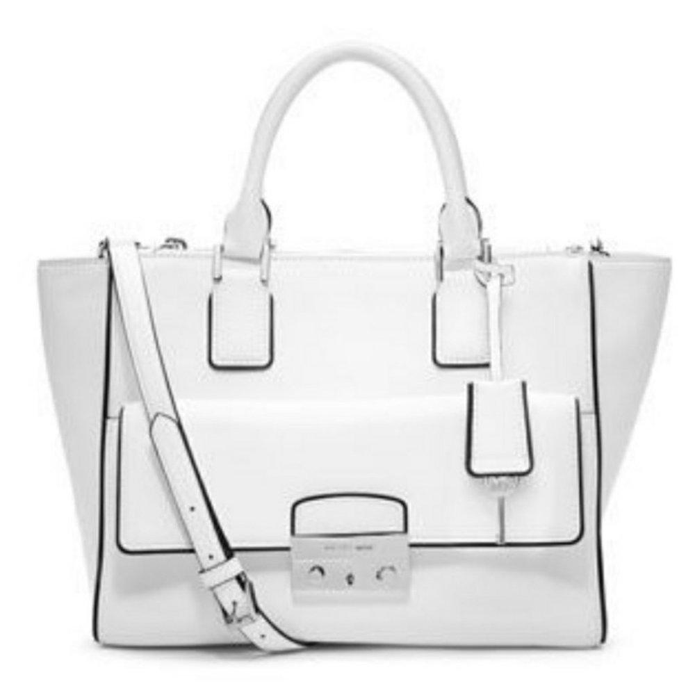 Michael Kors Audrey Medium Satchel Optic White